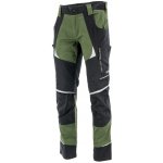 Sara Workwear Strečové kalhoty COTTONFLEX černé olivově zelené – Sleviste.cz