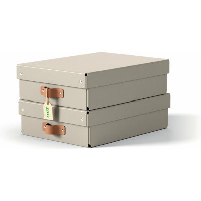 Leitz Puro úložný box A4 260 x 100 x 350 mm béžový 2 ks – Sleviste.cz
