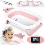 Ricokids Vanička pro miminka s teploměrem RK 282 bílo růžová – Hledejceny.cz