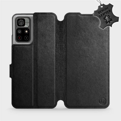 Pouzdro Mobiwear Luxusní kožené flip Xiaomi Redmi Note 11S 5G / Xiaomi POCO M4 Pro 5G - Černé - L_BLS Black Leather – Zbozi.Blesk.cz