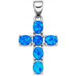 Bealio stříbrný přívěsek KŘÍŽ modrý OPÁL 03 12527 2982 – Zbozi.Blesk.cz