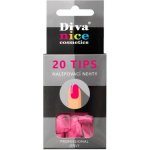 Diva & Nice Cosmetics Nalepovací umělé nehty TIPS 20 vínová 02 – Hledejceny.cz