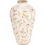 Béžová keramická váza s kvítky Floral Cartoon S - Ø 17*30 cm - Clayre & Eef – Hledejceny.cz