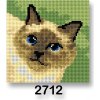Vyšívací předloha VTC Vyšívací předloha 70244 2712 kočka 2 zelená 15x15cm