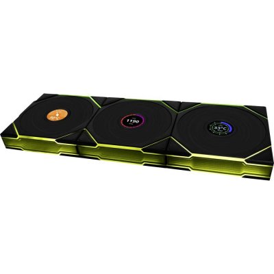 Lian Li UNI FAN TL Wireless LCD 120 Black 3ks 12TLLCD1W3B – Zboží Živě