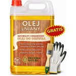 Lněný olej – impregnace na dřevo 5L, přírodní a ekologická + štětec – Zbozi.Blesk.cz