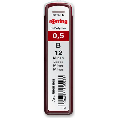 Rotring tuhy do mikrotužky 0,5 mm, B S0312640 12 ks – Hledejceny.cz