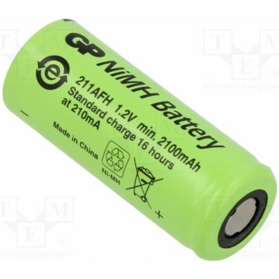GP 211AFH Akum: Ni-MH; 4/5A; 1,2V; 2100mAh; Ø17x43mm; 1ks. – Zboží Živě