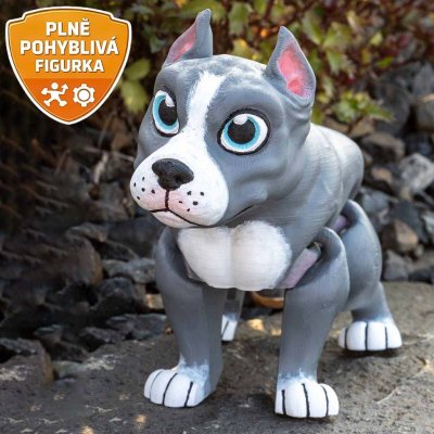 Maluj 3D Pitbull Rocky – Kreativní sada 3D omalovánky s barvami a štětcem – Hledejceny.cz
