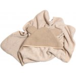 Baby Nellys Kojenecká osuška s kapucí a oušky Boucle 80x80cm béžová, hnědá – Sleviste.cz