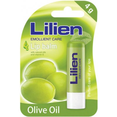 Lilien Emollient Care Balzám na rty Olive Oil 4 g – Zboží Mobilmania