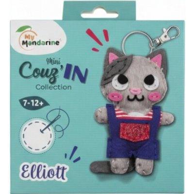 Avenue Mandarine Sada na šití z filcu klíčenka - kočička (1ks) – Zboží Mobilmania