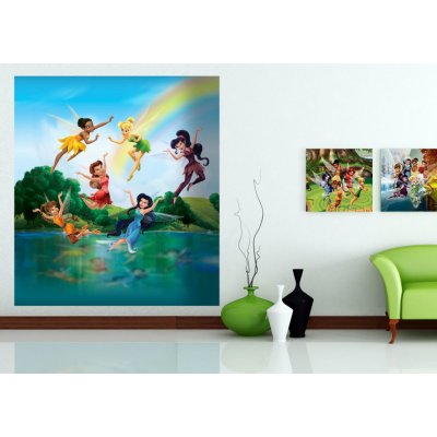 AG Design FTDNXL-5130 Dětská vliesová fototapeta Fairies with Rainbow rozměry 180 x 202 cm