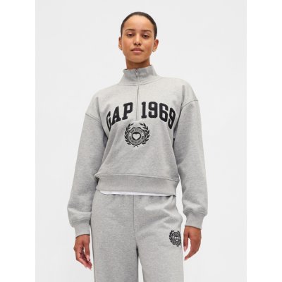 GAP Oversize mikina s logem 1969 VintageSoft Šedá – Hledejceny.cz