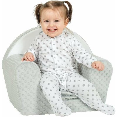 New Baby Dětské křeslo Minky Liška šedé – Sleviste.cz