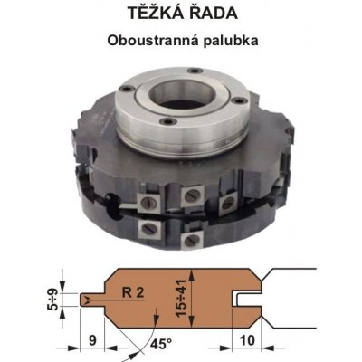 RH+ Sada fréz na pero a drážku s VBD 560 CF 160x40 / 4z - Oboustranná palubka – Zbozi.Blesk.cz