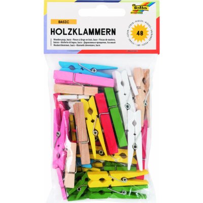 Folia Bringmann Dřevěné kolíčky 48 ks výběr klasický mix – Hledejceny.cz