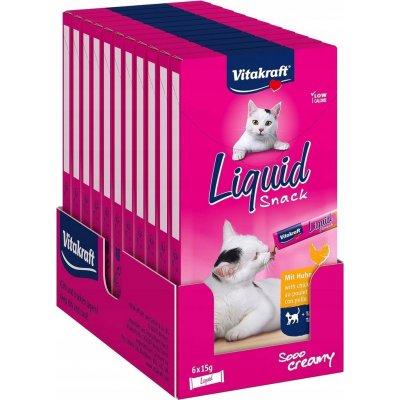 Vitakraft Cat Liquid snack s kuřetem a taurin 6 x 15 g – Hledejceny.cz