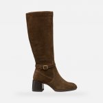 Geox dámské kozačky Walk Pleasure 55T G015778 Tmavě hnědá – Hledejceny.cz