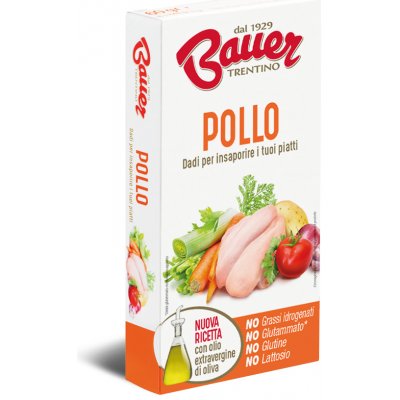 Bauer Bezlepkový Kuřecí bujón kostky 60 g – Zboží Mobilmania