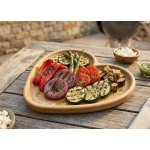 Amadea Dřevěný podnos ve tvaru srdce masivní dřevo 19,6x18,6x2cm – Zboží Mobilmania