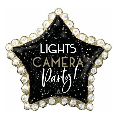 Anagram Hvězda Lights, Camera, Party! 86x81cm fóliový balónek – Zboží Dáma
