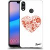 Pouzdro a kryt na mobilní telefon Huawei Picasee silikonový černý obal pro Huawei P20 Lite - Velké srdce