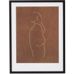 Bloomingville Obraz v černém dřevěném rámu Hadil 32x42 cm – Zboží Dáma