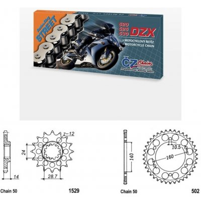 ČZ Řetězová sada Kawasaki ZRX 1100 97-00 | Zboží Auto