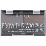 Rimmel London Brow This Way paletka pro úpravu obočí 002 medium brown 2,4 g – Sleviste.cz