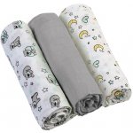 BABYONO Mušelínové 70 x 70 Šedo-bílé s medvídkem 3 ks – Zboží Dáma