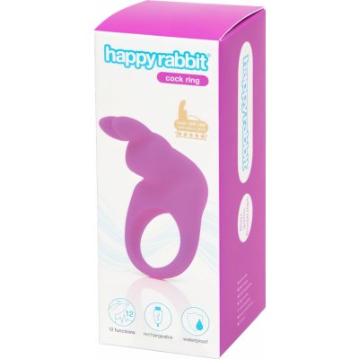 Happyrabbit Cock - akumulátorový vibrační kroužek na penis fialový – Zbozi.Blesk.cz