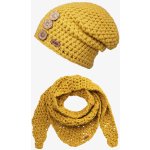 Doke Set háčkovaná čepice a šál nature gold – Hledejceny.cz