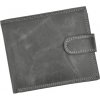 Peněženka Černo-šedá kožená peněženka N992L-CHM-NL s upínkou + RFID