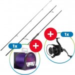 Delphin Kaprařský set CorsaBLACK NERO Prut 3,6 m 3 lb 3 díly + Naviják 8T + Vlasec 0,30 mm – Sleviste.cz