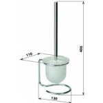 Bemeta Omega WC štětka na postavení sklo 130x400mm 104113102 – Hledejceny.cz