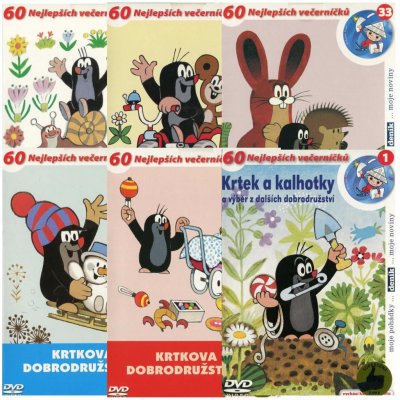Krtkova dobrodružství 1-5 + Krtek a kalhotky pošetka DVD – Hledejceny.cz