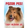 Autovýbava Grel Tabulka pozor pes kolie šeltie