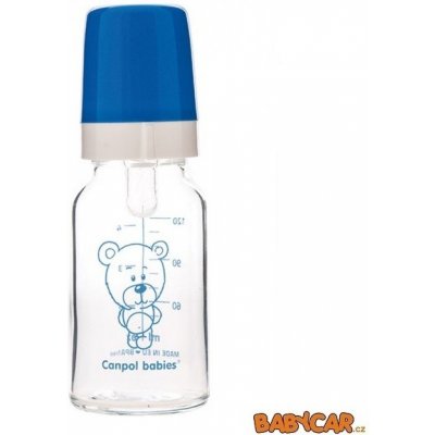 Canpol babies láhev skleněná Teddy Friend modrá 120ml – Zboží Mobilmania