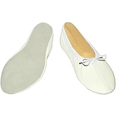Miroslav Šoman Taneční cvičky kůže Iris - podešev kůže - bílé – Zboží Dáma