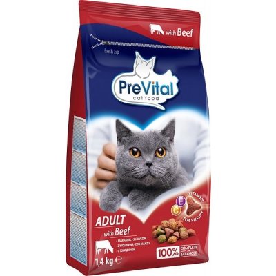 PreVital cat Adult hovězí 1,4 kg – Zboží Mobilmania