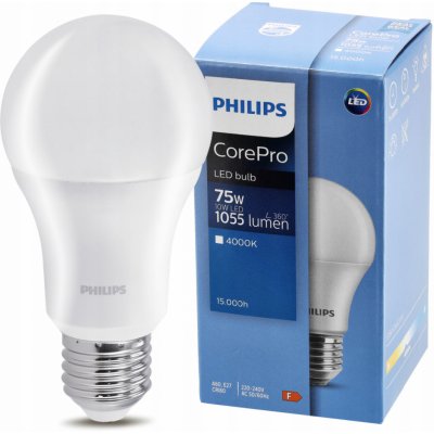 Philips LED žárovka E27 10W - 1055 lm - neutrální bílá - CorePro Premium A60 PHL-9290023066 – Zboží Živě