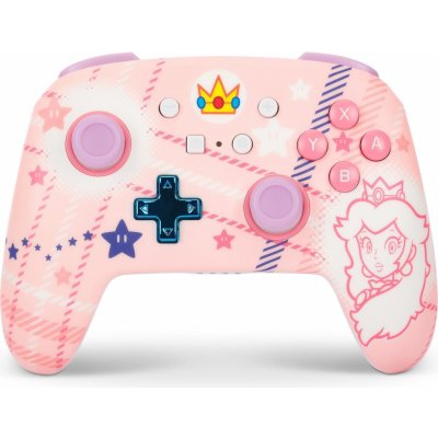 PowerA Enhanced Wireless Controller Super Mario Princess Peach Plaid NSGP0255-01 – Zboží Živě