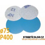 Brusný papír pro excentrickou brusku, zrnitost P400, Průměr: 75mm, 1 kus