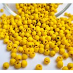 Detoa dřevěné korálky žluté 4 mm 10 ks – Zboží Dáma