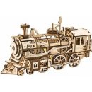 Robotime 3D dřevěné mechanické puzzle Parní lokomotiva 350 ks