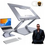 Podložka pod notebook Stolík na psaní do postele/na kolena, nastavitelný, hliníkový + – Zboží Živě