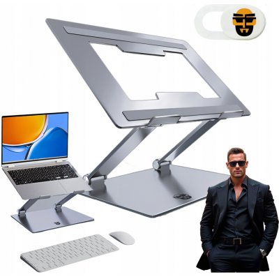 Podložka pod notebook Stolík na psaní do postele/na kolena, nastavitelný, hliníkový + – Zboží Živě