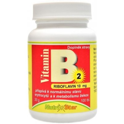 Nutristar Riboflavin vitamín B2 10 mg 100 kapslí – Hledejceny.cz