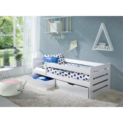 DP - Detske postele Bella se zábranou a úložnými prostory Barva Bílá